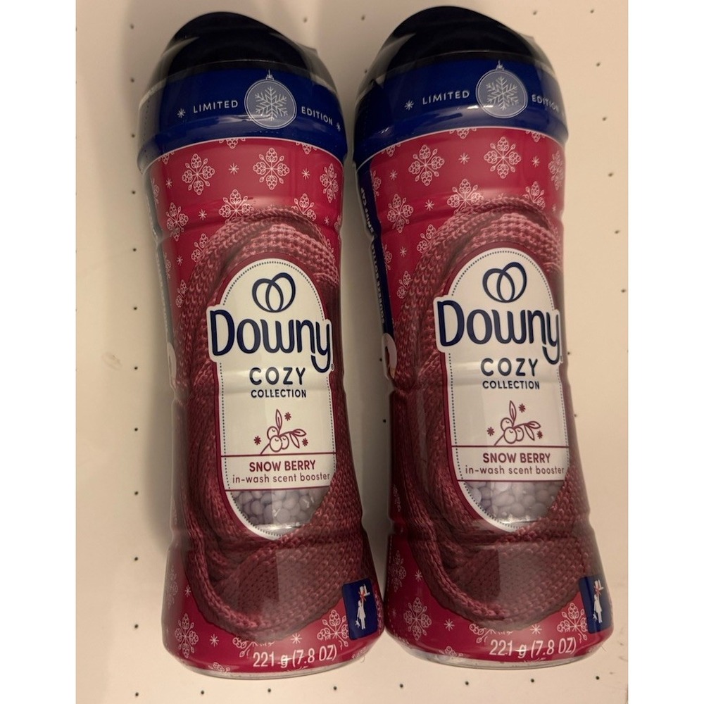 2-DOWNY Cozy Collection Laundry IN-Wash Scent Booster Snow Berry 7.8oz‎ Ltd NEW